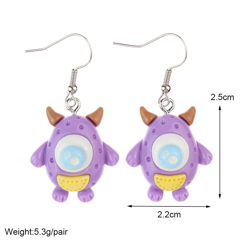 Wholesale Fun Cute Cartoon Plastic Earrings